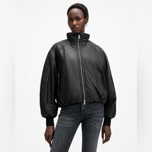 AllSaints Rowan Leather Bomber Jacket